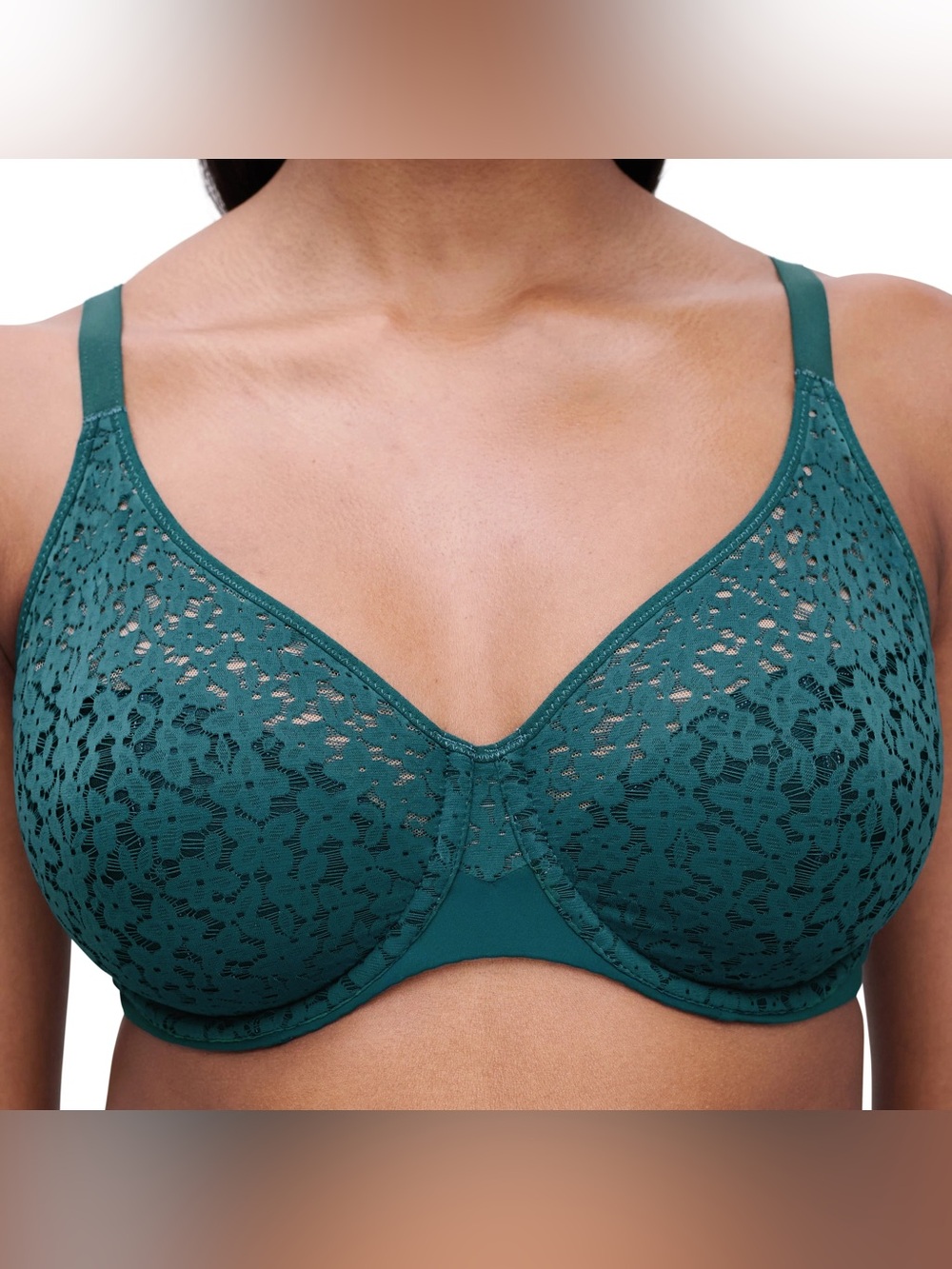 Chantelle Norah Comfort Underwire Bra Emerald Green Size 38DDDD